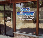 Lettering and Logo on a storefront window 