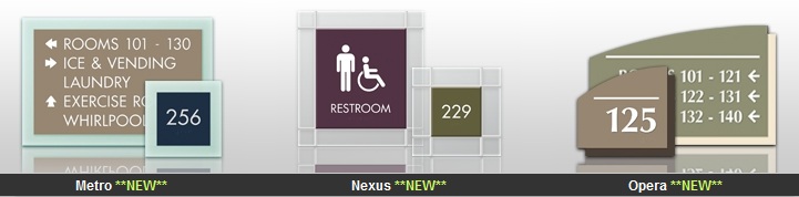 Signs for your facility that are ADA compliant.