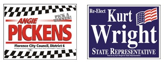 Political Yard Sign Samples