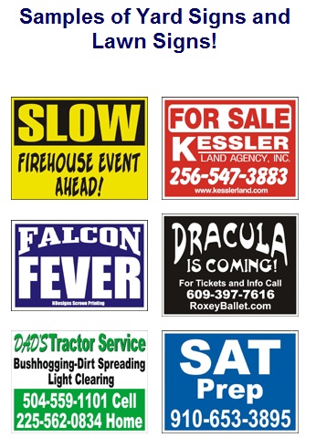 Corrugated Business Yard Signs